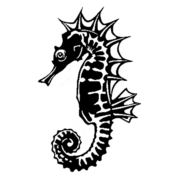 Metal vægkunstpanel / dekoration - Sea Horse